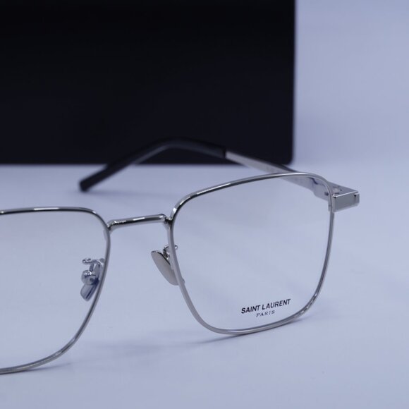 Saint Laurent SL528 005 Square Eyeglasses 54mm – Silver - Picture 2 of 10